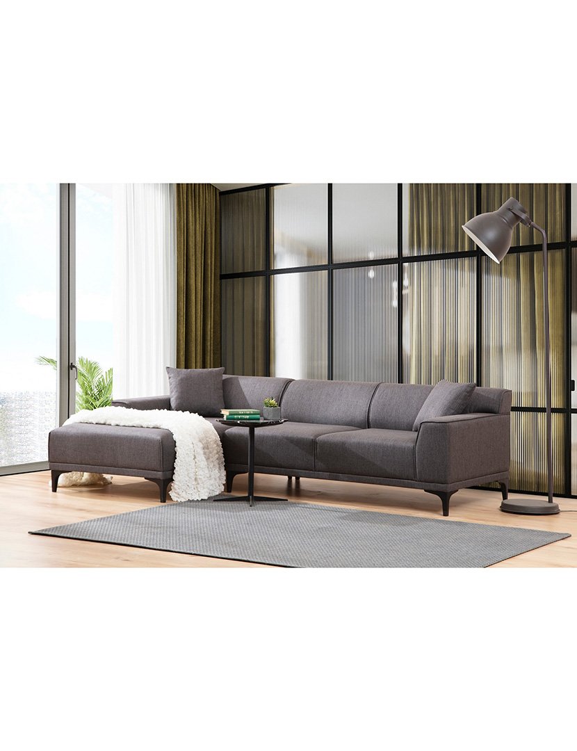 Sofá Chaise Longue Esquerdo Petra Antracite