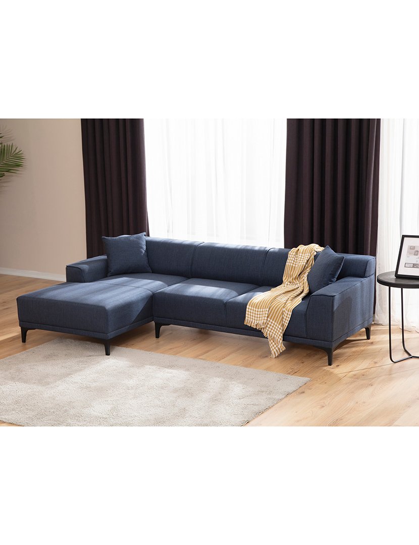 Sofá Chaise Longue Esquerdo Petra Azul