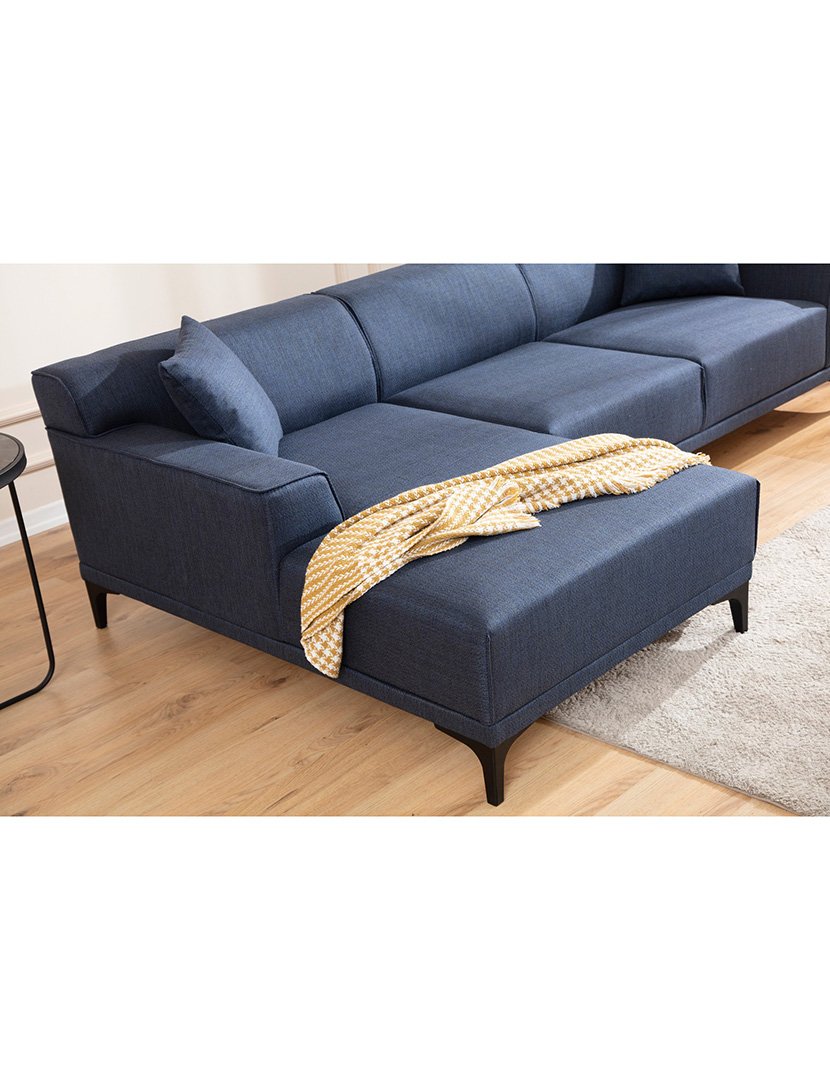 Sofá Chaise Longue Esquerdo Petra Azul