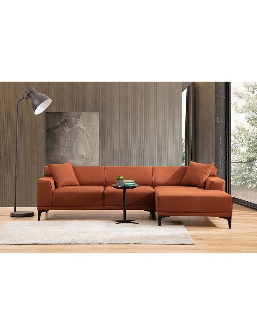 Sofá Chaise Longue Direito Petra Laranja
