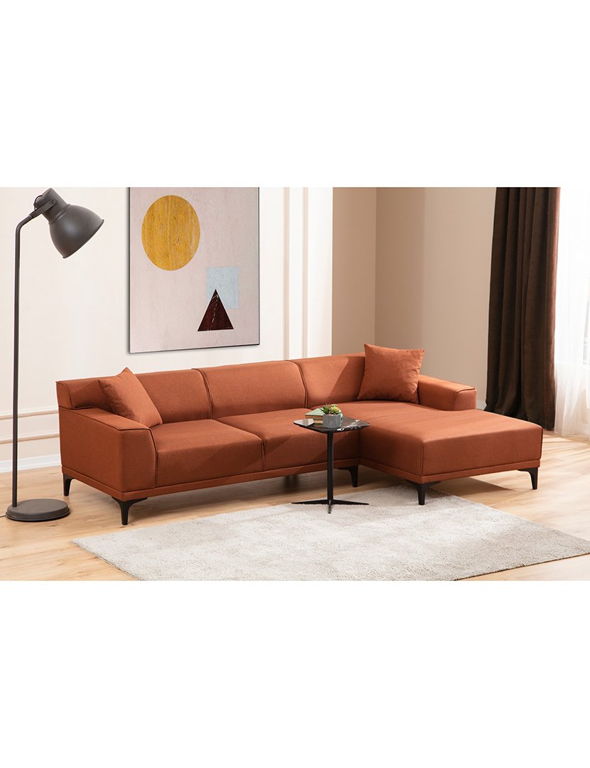 Sofá Chaise Longue Direito Petra Laranja