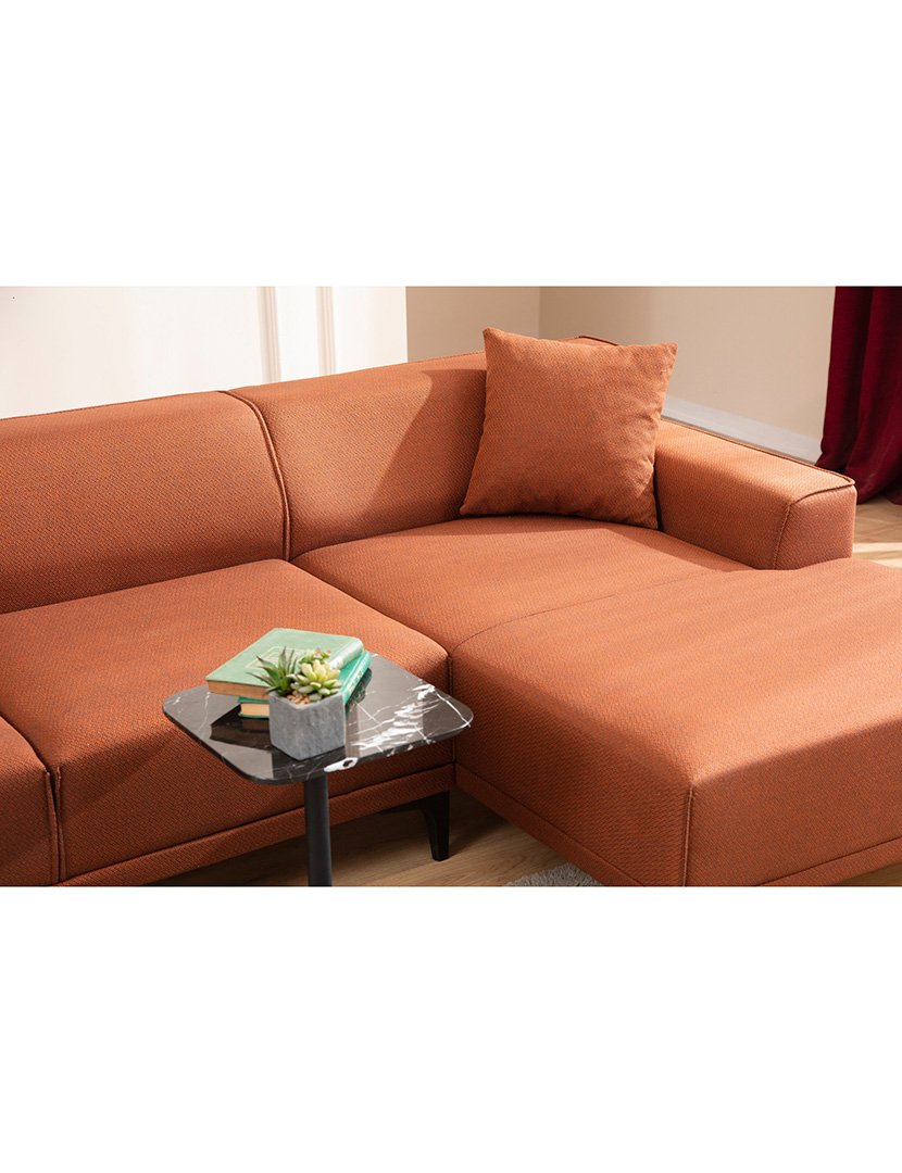 Sofá Chaise Longue Direito Petra Laranja