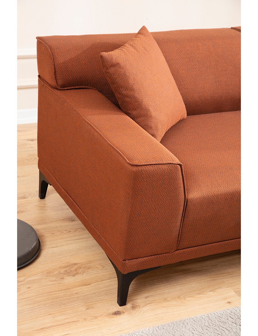 Sofá Chaise Longue Direito Petra Laranja