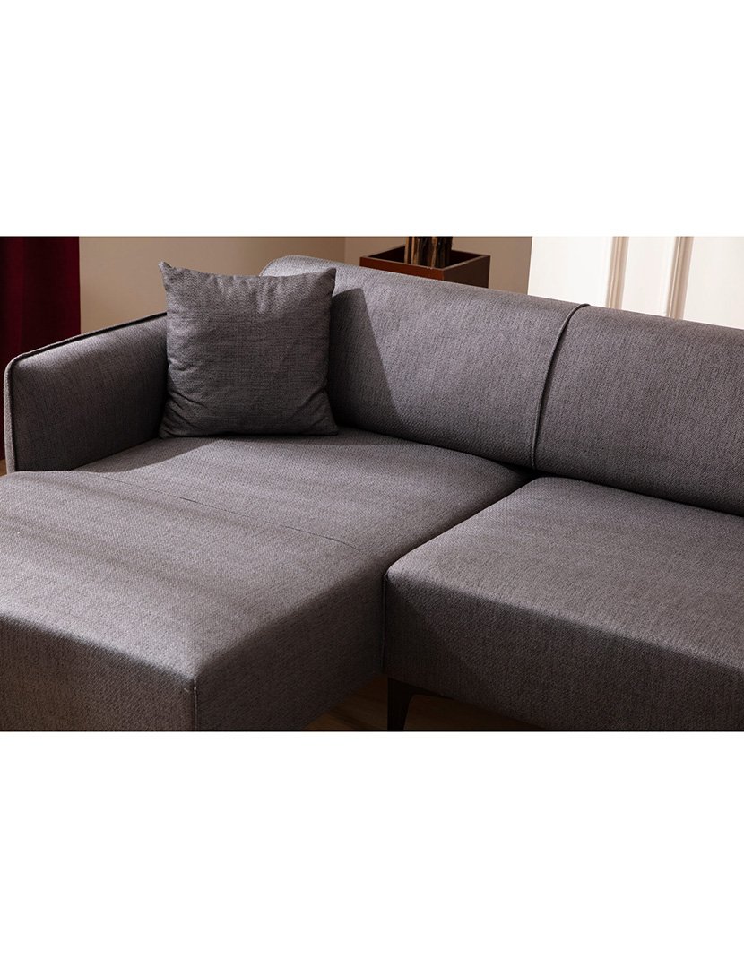Sofá Chaise Longue Esquerdo Belissimo Cinzento Escuro