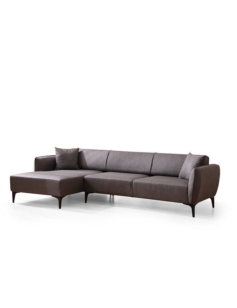 Sofá Chaise Longue Esquerdo Belissimo Cinzento Escuro