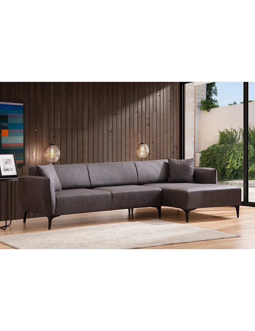 Sofá Chaise Longue Direito Belissimo Cinzento Escuro