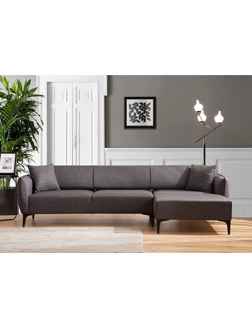 Sofá Chaise Longue Direito Belissimo Cinzento Escuro