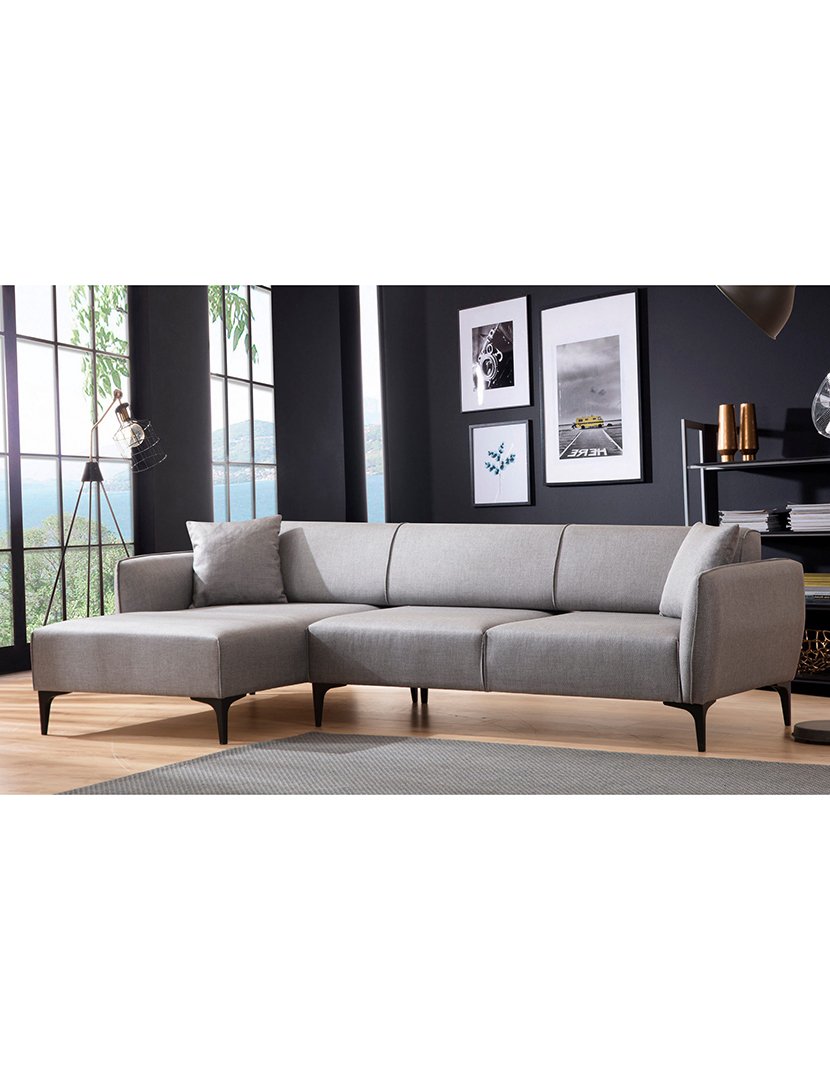 Sofá Chaise Longue Esquerdo Belissimo Cinzento
