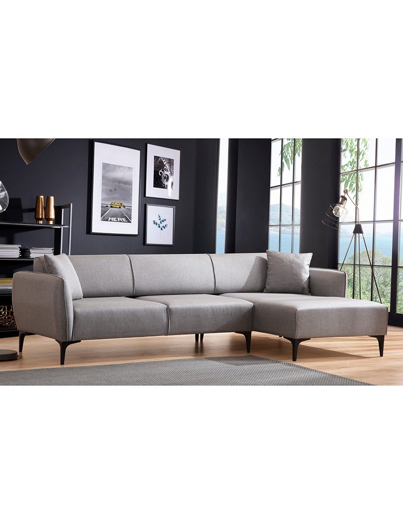 Sofá Chaise Longue Direito Belissimo Cinzento