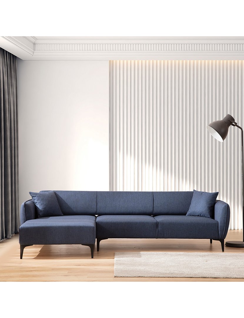 Sofá Chaise Longue Esquerdo Belissimo Azul