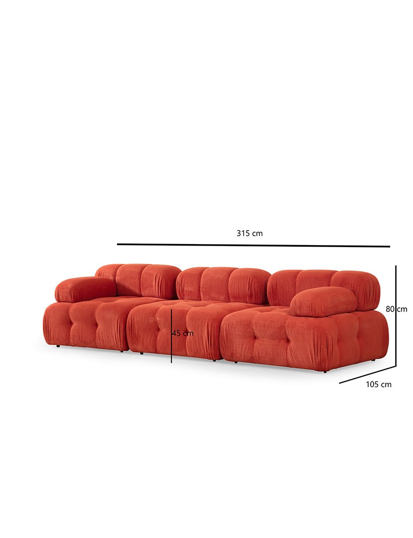Sofá Modular 3L Doblo Vermelho