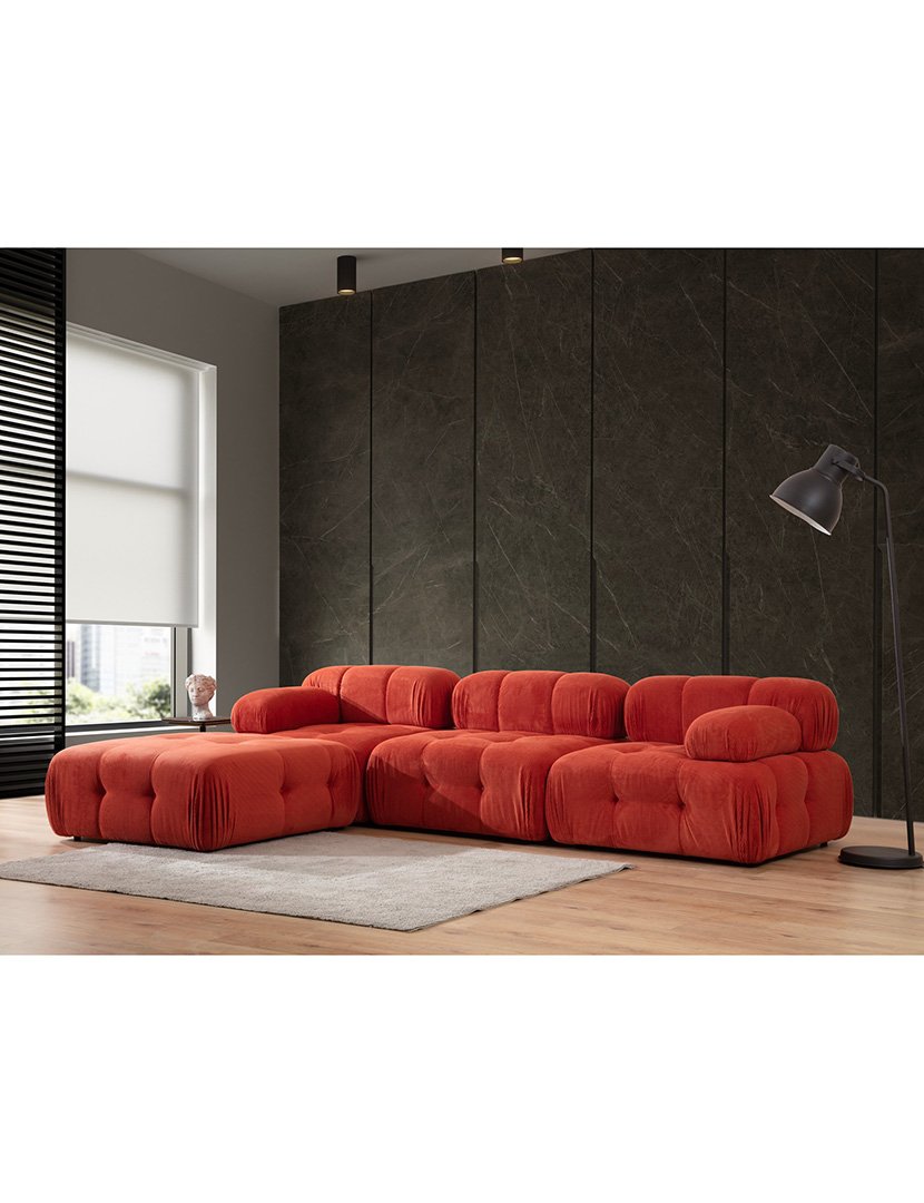 Sofá Modular Chaise Longue Doblo Vermelho