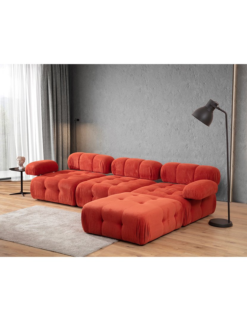 Sofá Modular Chaise Longue Doblo Vermelho