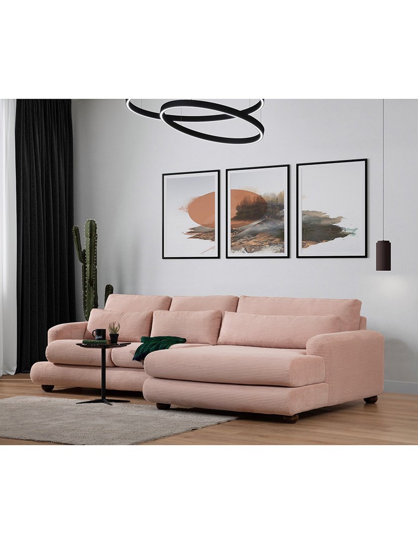 Sofá Chaise Longue Direito River Rosa