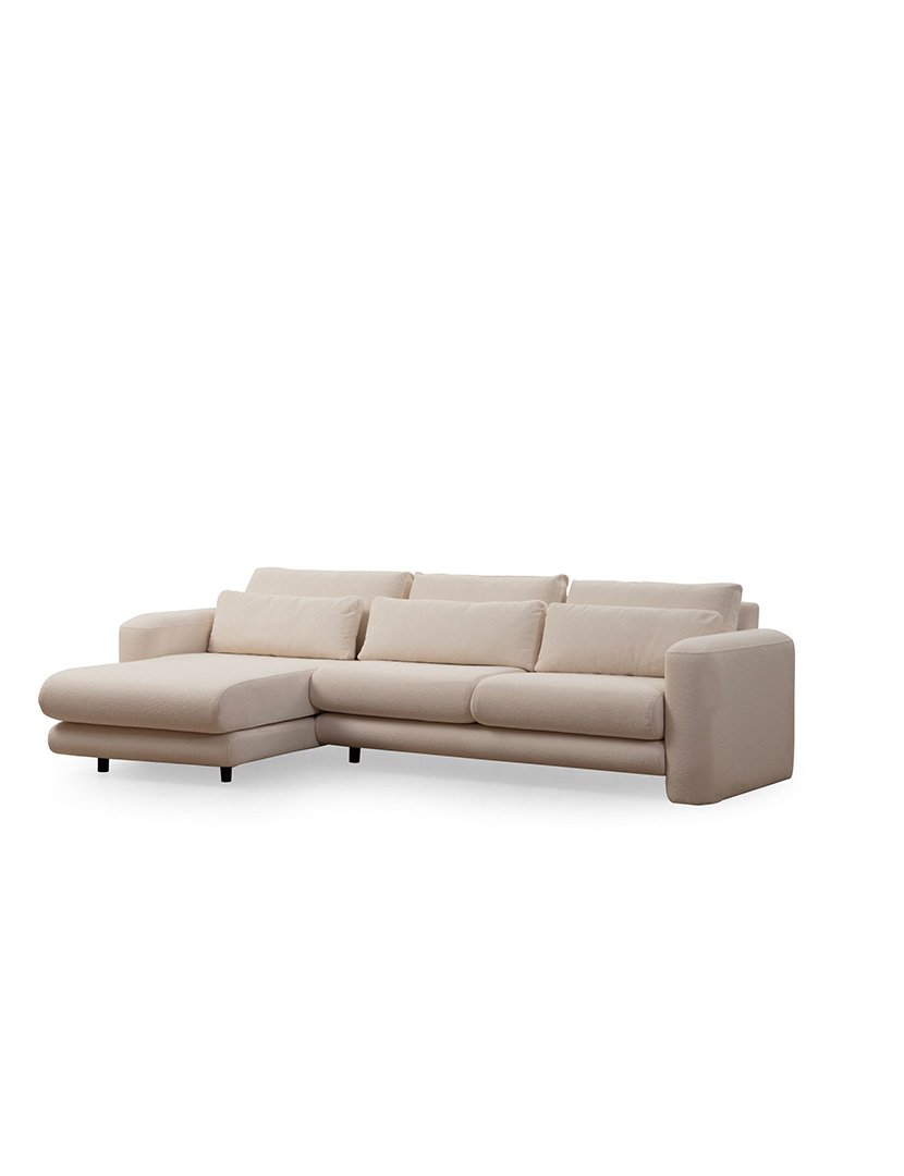 Sofá Chaise Longue Esquerdo Lily Creme