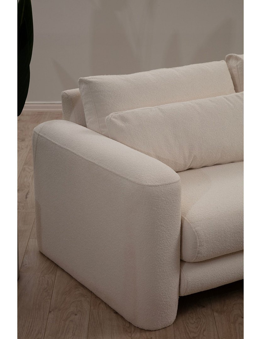 Sofá Chaise Longue Direito Lily Creme
