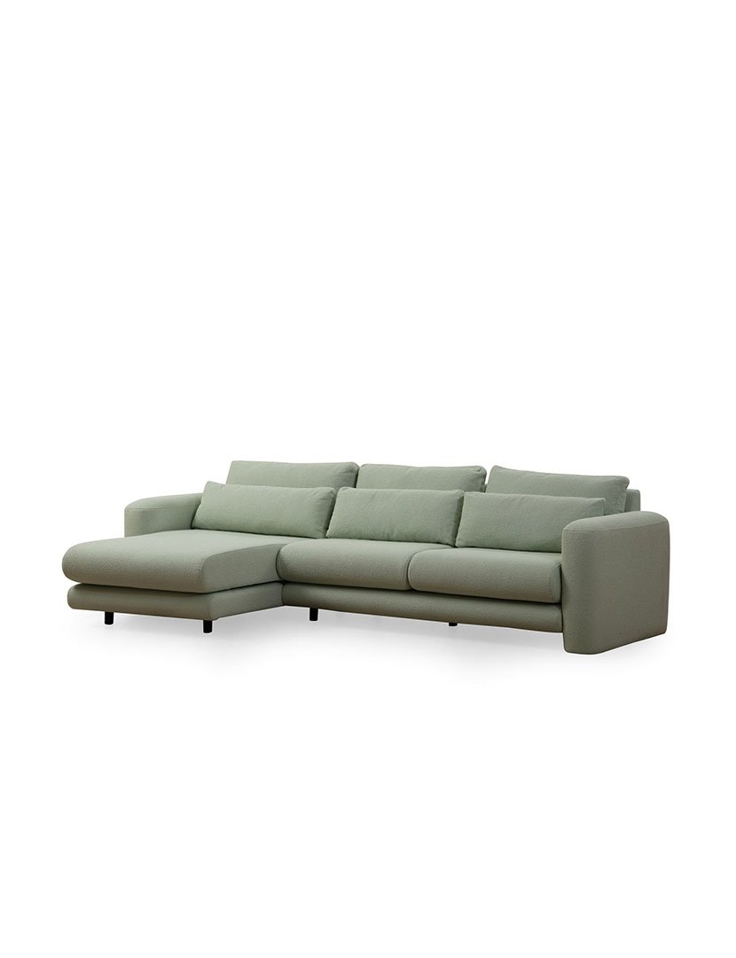 Sofá Chaise Longue Esquerdo Lily Verde