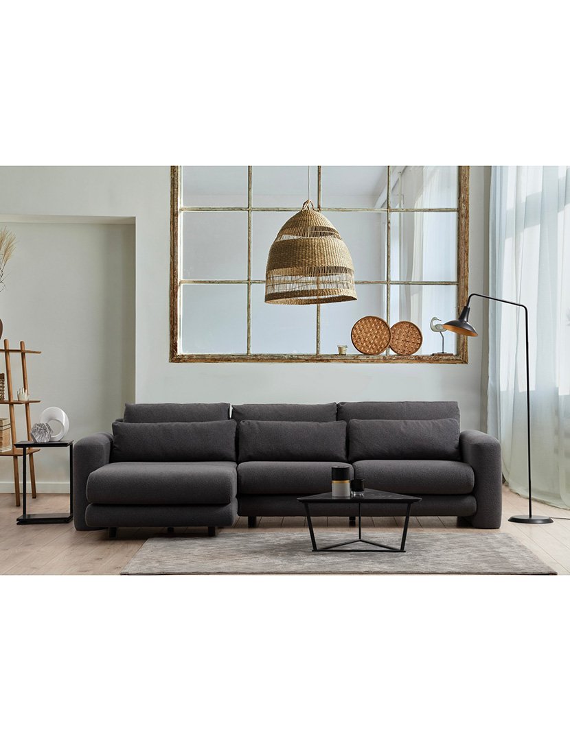 Sofá Chaise Longue Esquerdo Lily Cinzento