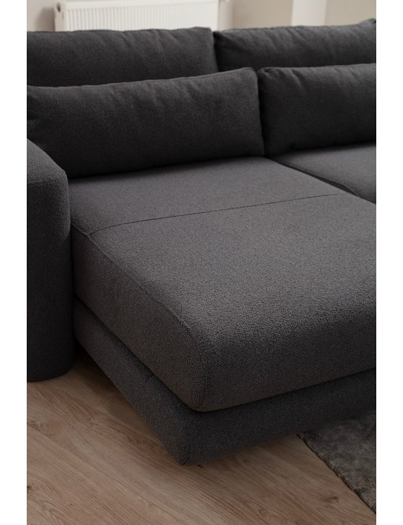 Sofá Chaise Longue Esquerdo Lily Cinzento