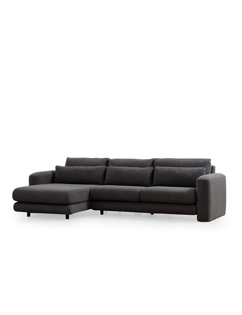 Sofá Chaise Longue Esquerdo Lily Cinzento