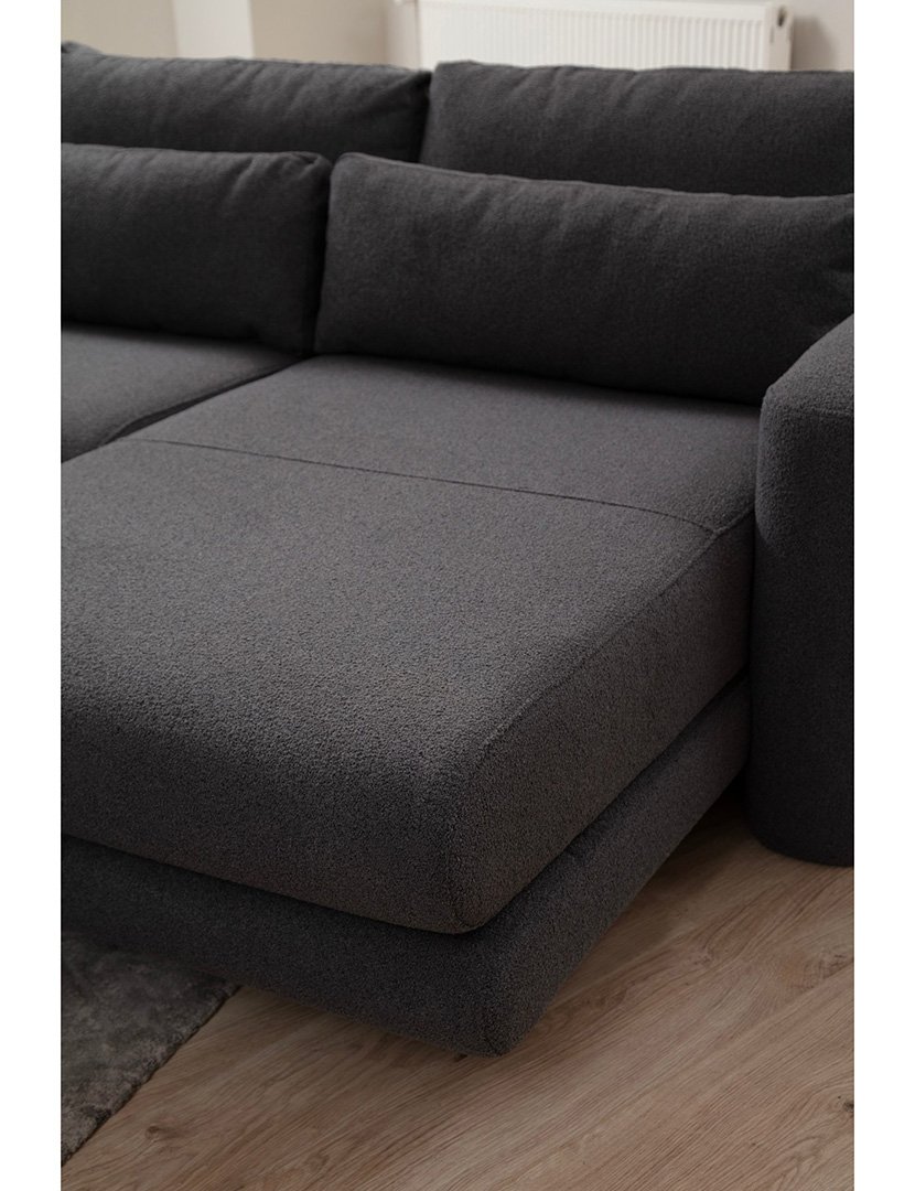 Sofá Chaise Longue Direito Lily Cinzento