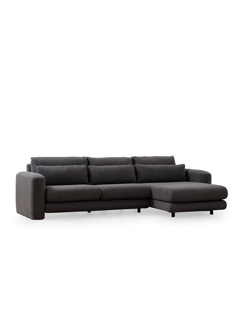 Sofá Chaise Longue Direito Lily Cinzento