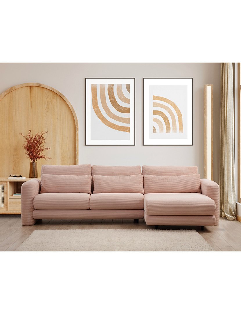 Sofá Chaise Longue Direito Lily Rosa