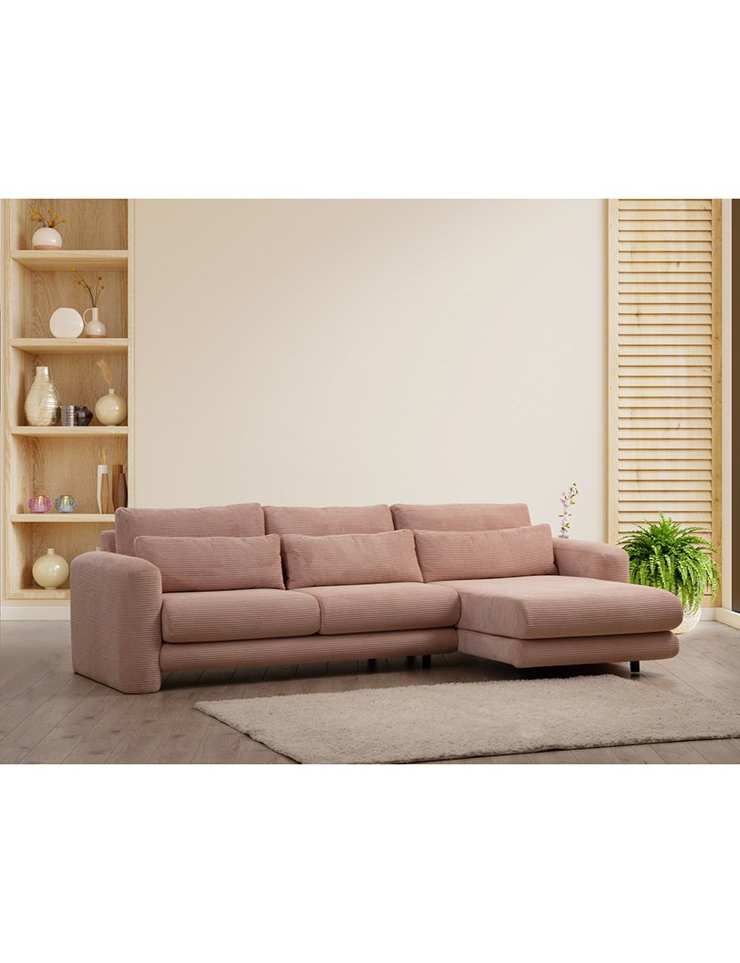 Sofá Chaise Longue Direito Lily Rosa