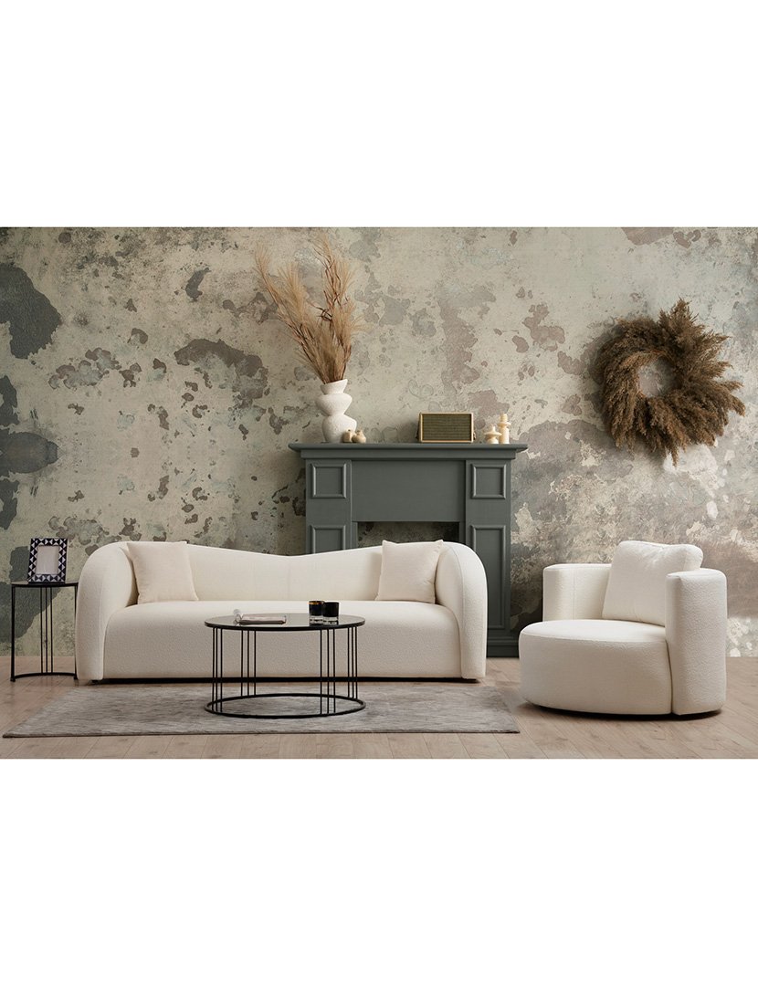 Sofá 3L Asos Creme