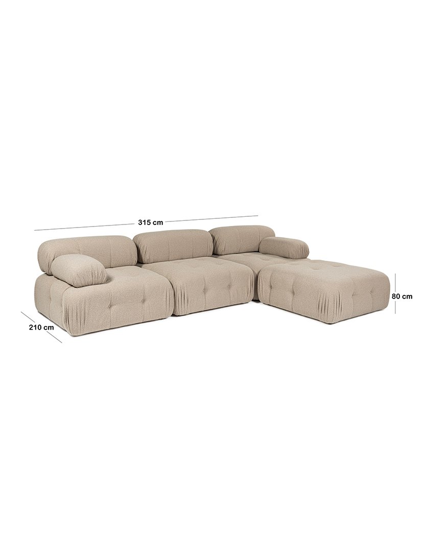 Sofá Modular Chaise Longue Doblo Pessêgo