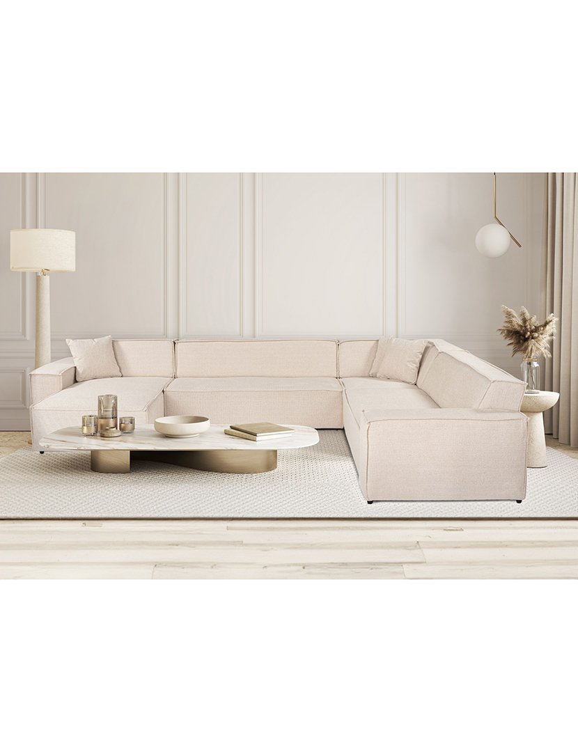 Beige Corner Modular Sofa Puzzle
