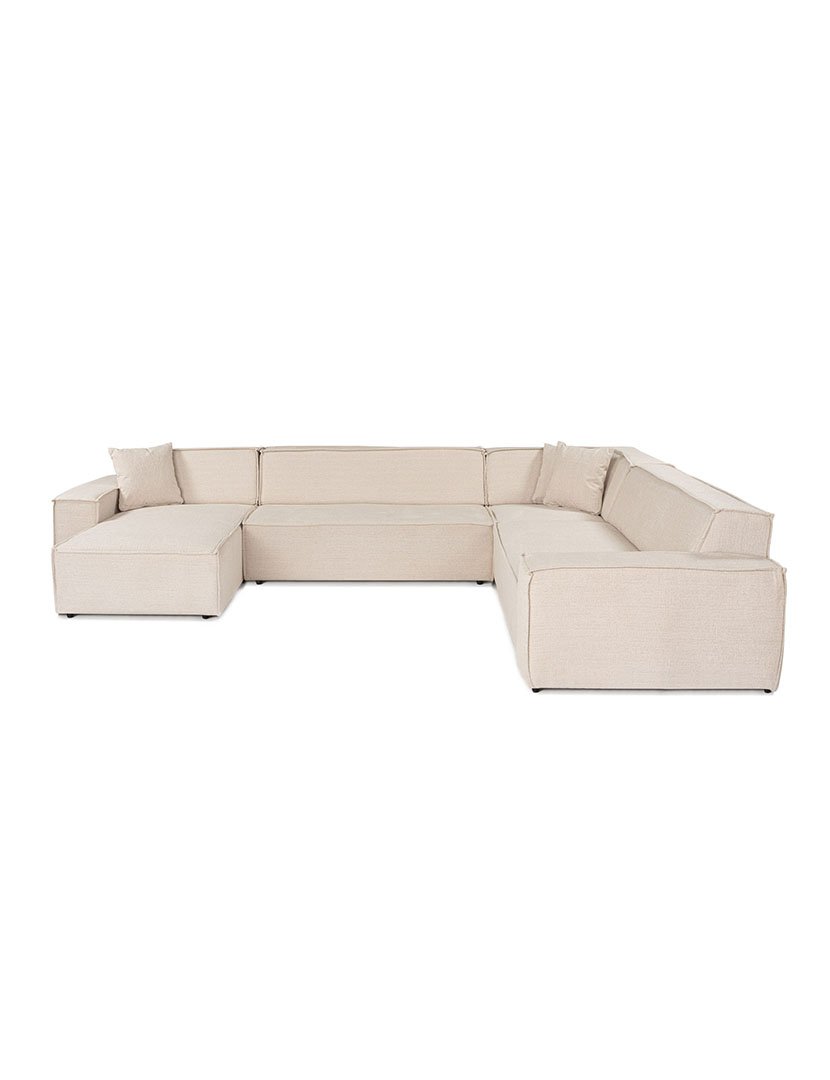 Beige Corner Modular Sofa Puzzle