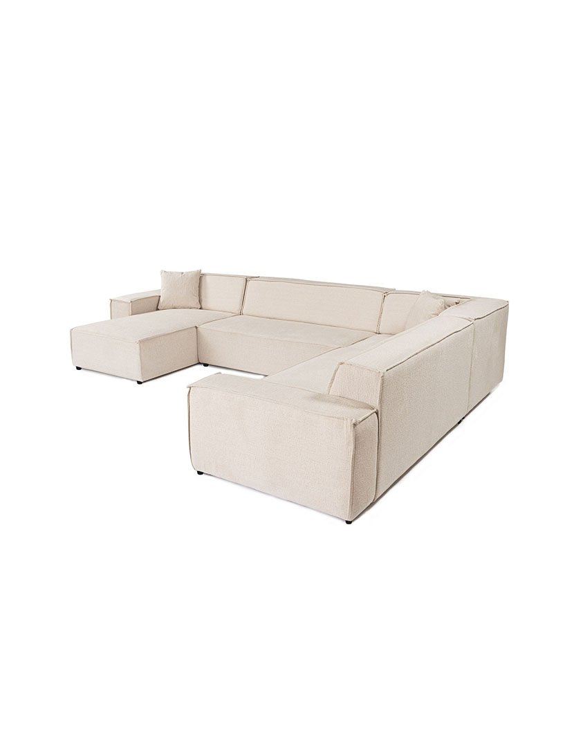 Beige Corner Modular Sofa Puzzle