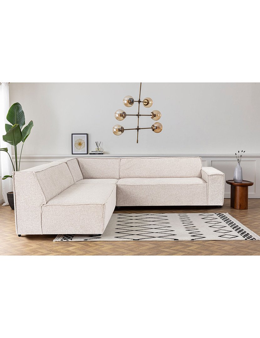 Light Brown Puzzle Corner Modular Sofa