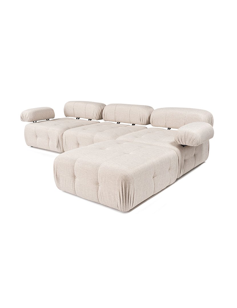 Sofá Modular Chaise Longue Doblo Castanho Claro