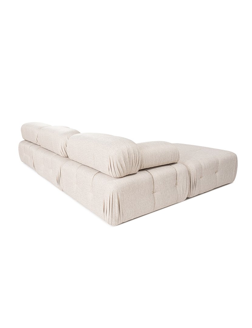 Sofá Modular Chaise Longue Doblo Castanho Claro