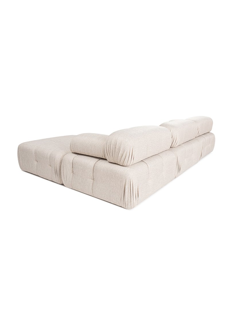 Sofá Modular Chaise Longue Doblo Castanho Claro