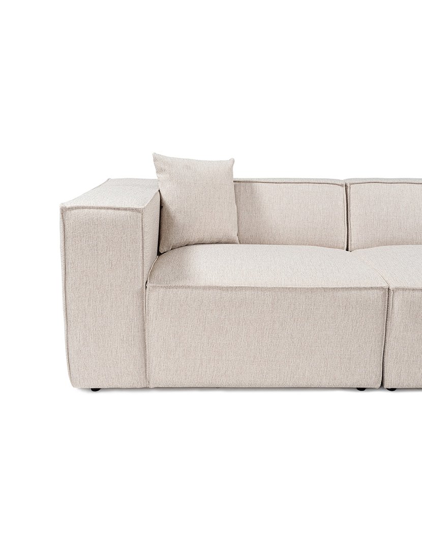 Sofá Modular Chaise Longue Lora Castanho Claro