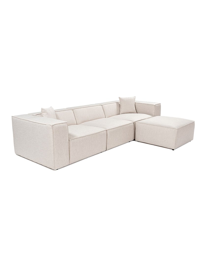 Sofá Modular Chaise Longue Lora Castanho Claro
