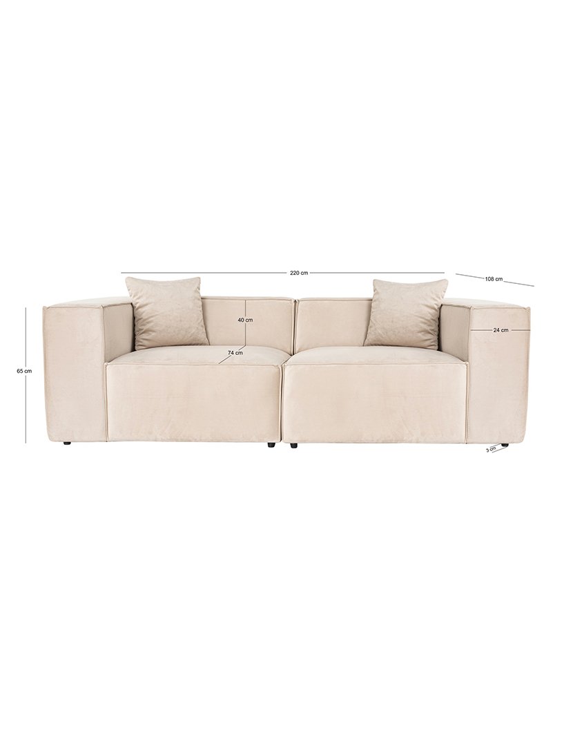 Sofá Modular 2L Lora Creme