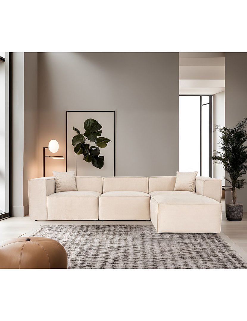 Sofá Modular Chaise Longue Lora Creme