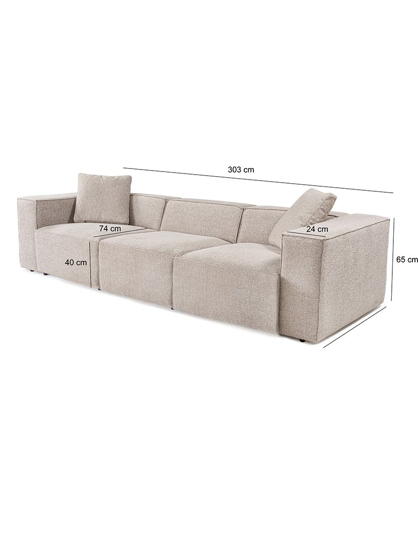 Sofá Modular 3L Lora Moca