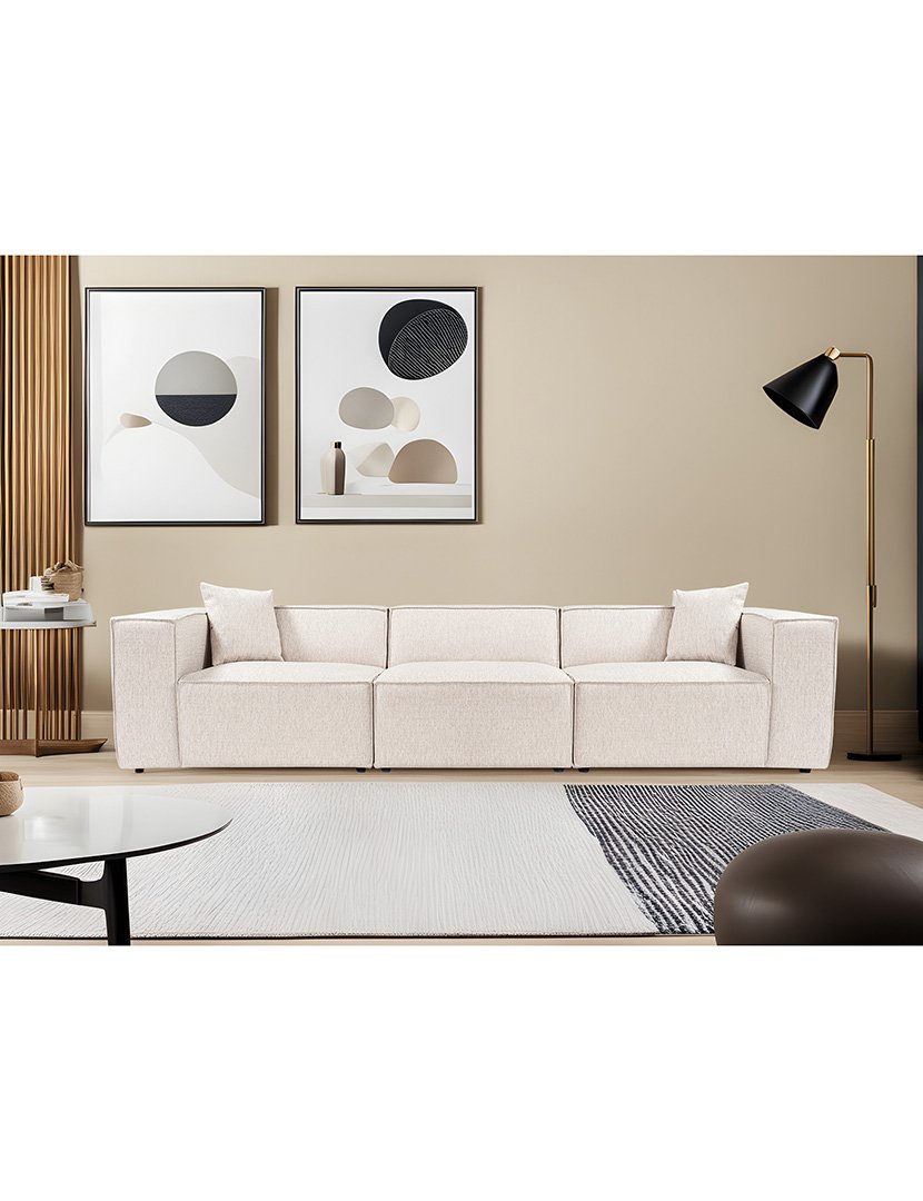 Sofá Modular 3L Lora Castanho Claro