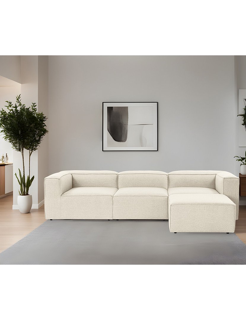 Sofá Modular Chaise Longue Fora Cru