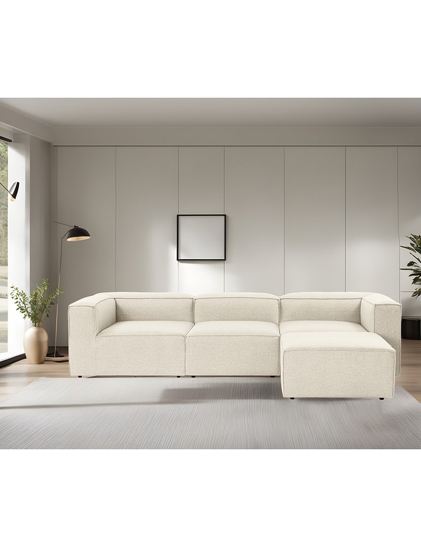Sofá Modular Chaise Longue Fora Cru