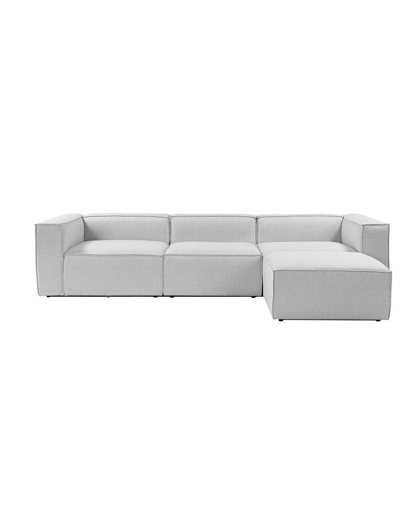 Sofá Modular Chaise Longue Fora Cinzento
