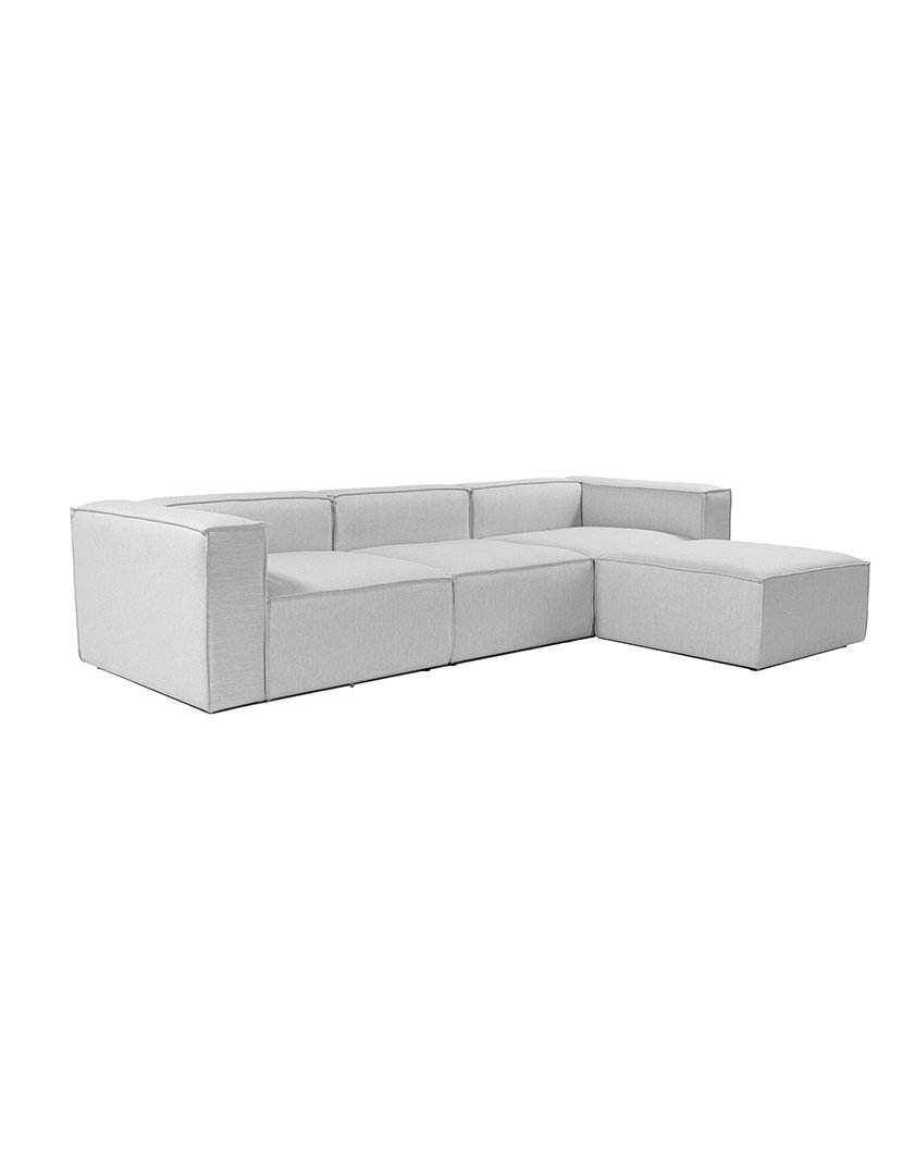 Sofá Modular Chaise Longue Fora Cinzento