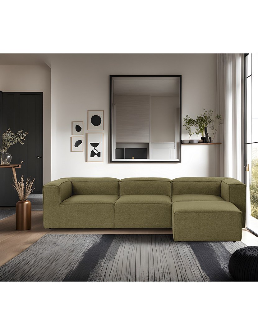 Sofá Modular Chaise Longue Fora Verde