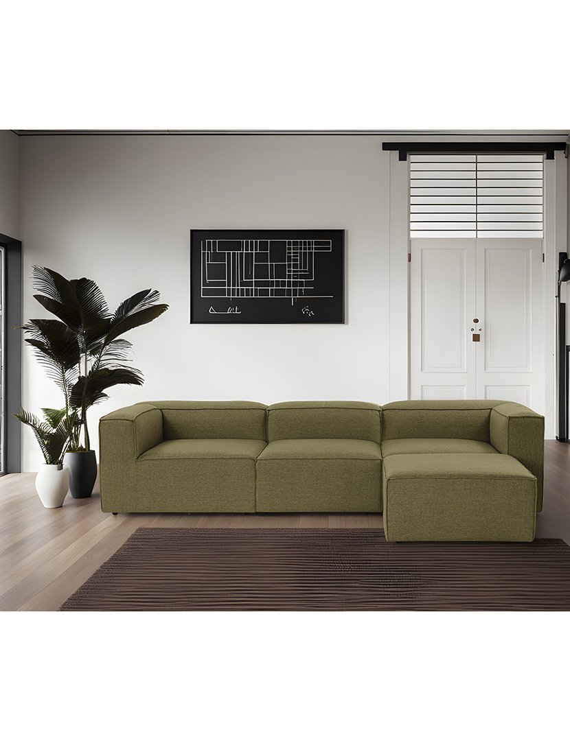 Sofá Modular Chaise Longue Fora Verde
