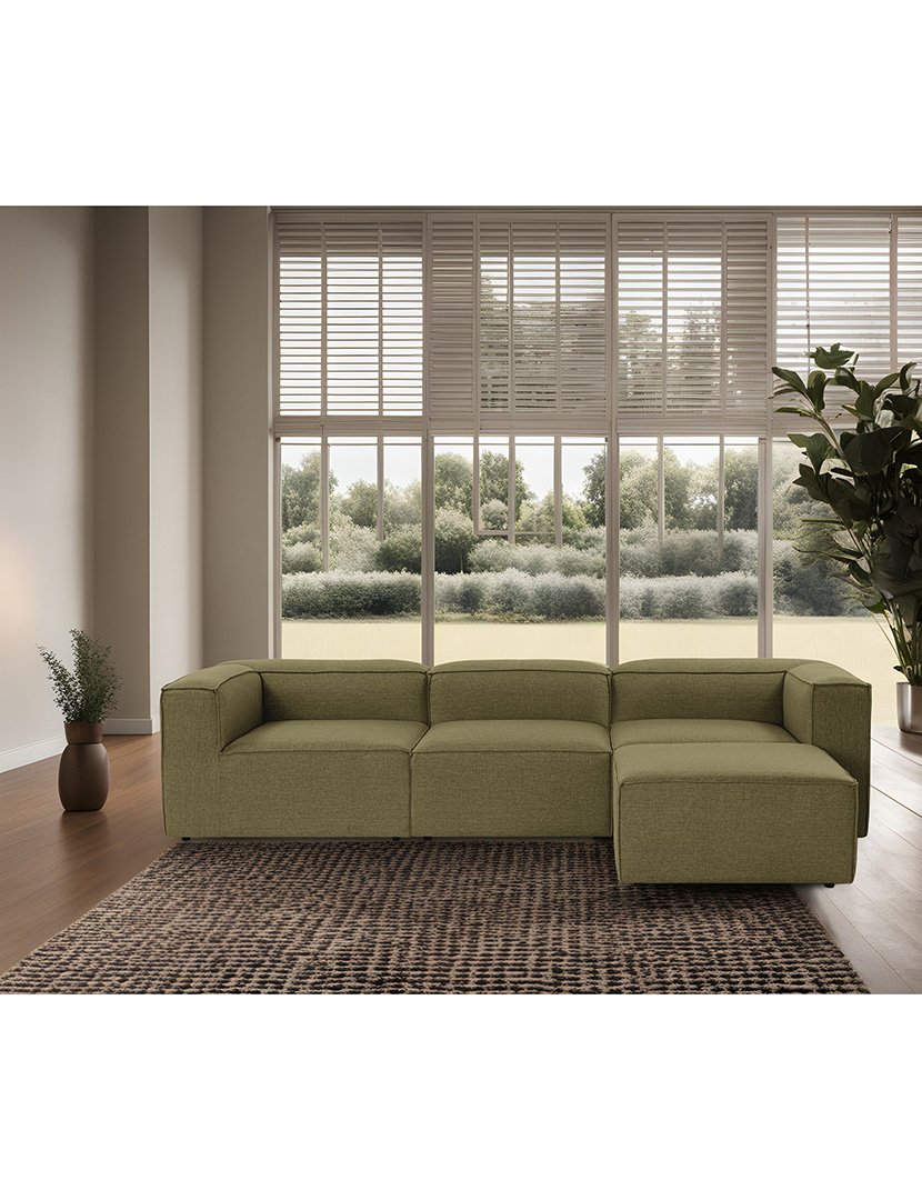 Sofá Modular Chaise Longue Fora Verde